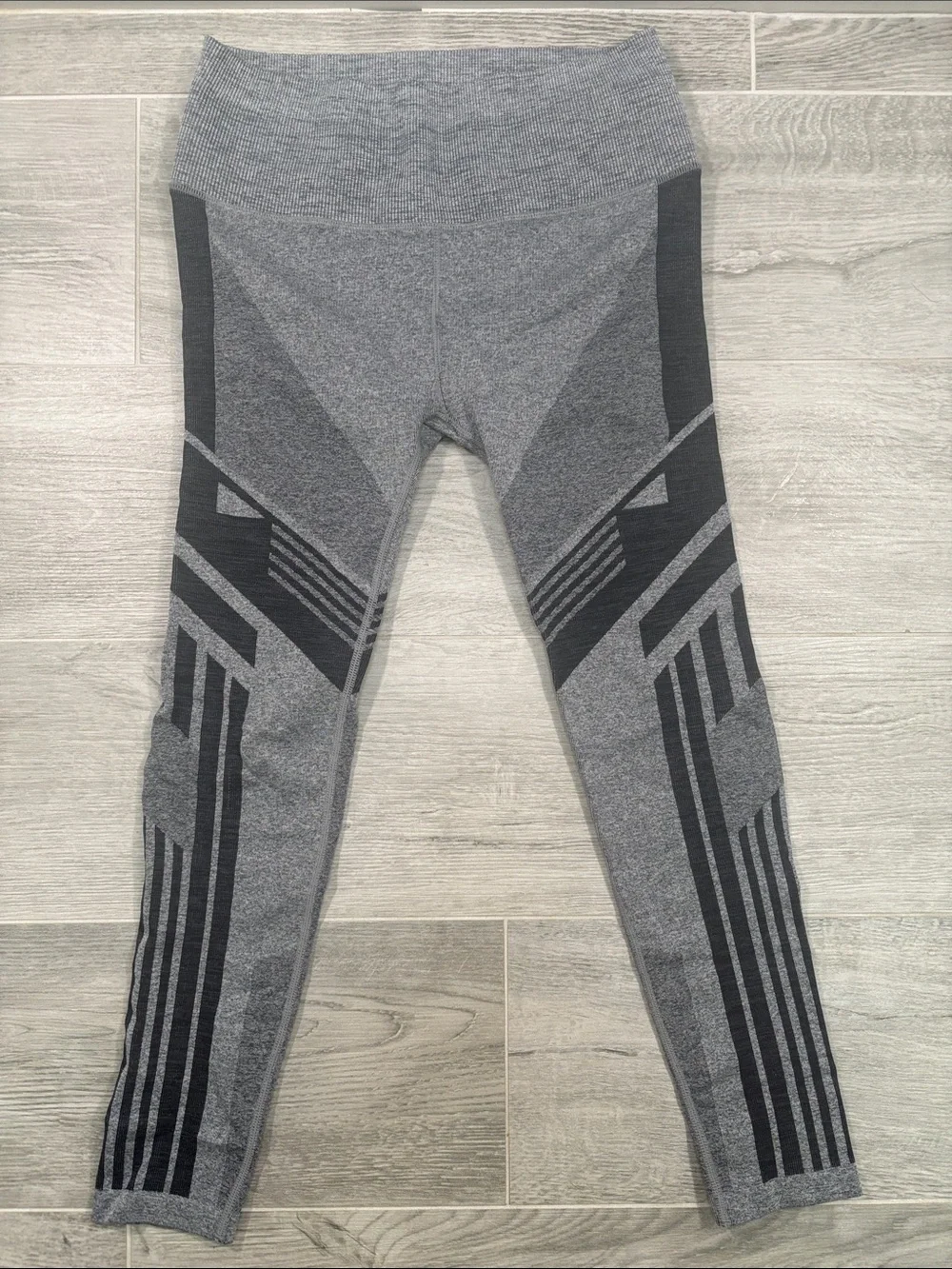 Alo Yoga High Waist Seamless Moto Leggings Heather Grey 7/8 Ankle Medium